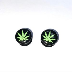 Weed Ear Gauge Plugs, 9/6" (14mm)